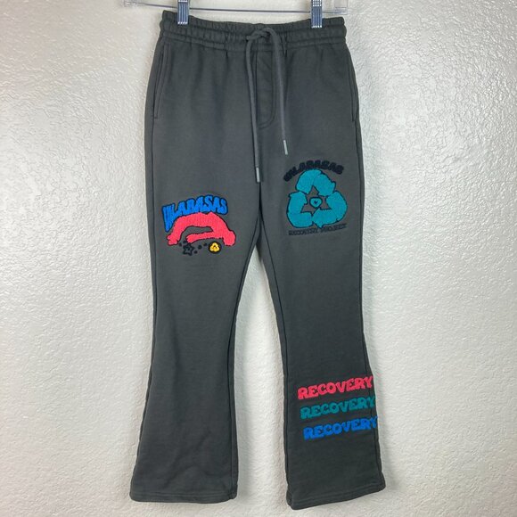 Valabasas Play Boy's Gray Embroidered Elastic Waist Sweat Pants Sz 12 - Picture 1 of 12